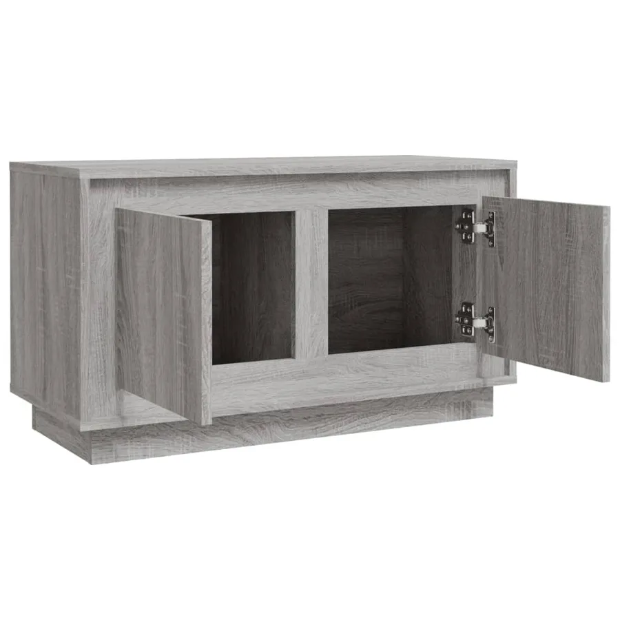 Meuble TV sonoma gris 80x35x45 cm bois d'ingénierie - 7