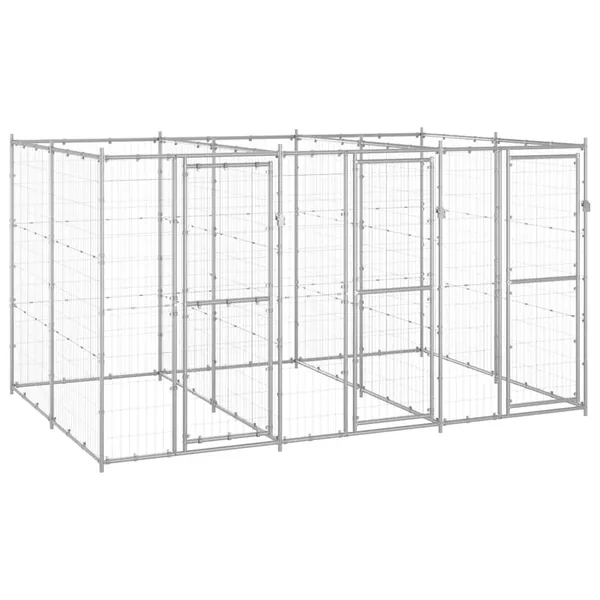 Chenil extérieur Acier galvanisé 7,26 m²