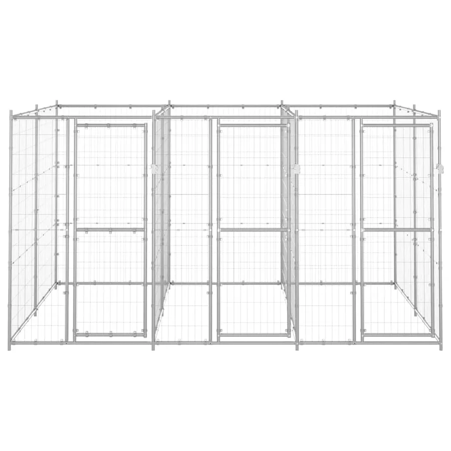 Chenil extérieur Acier galvanisé 7,26 m² - 2