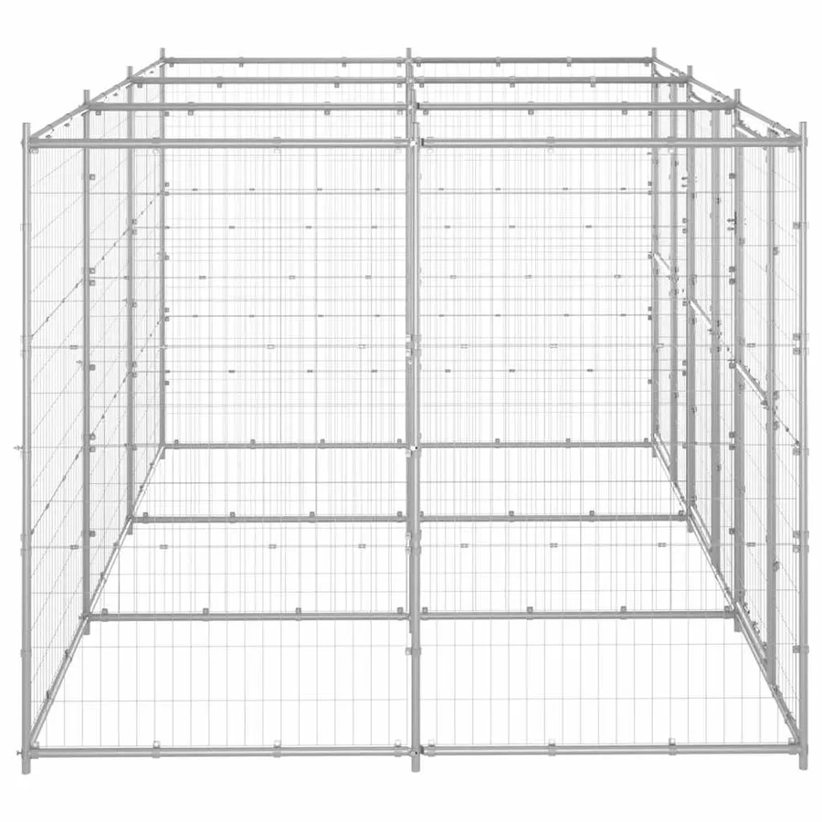 Chenil extérieur Acier galvanisé 7,26 m² - 3