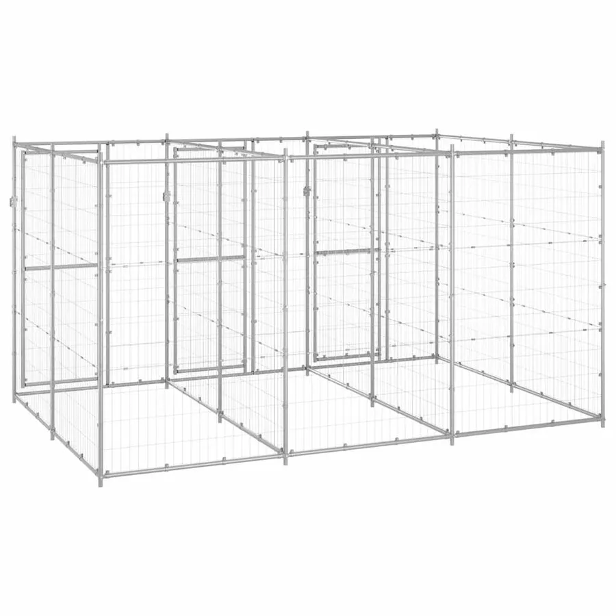 Chenil extérieur Acier galvanisé 7,26 m² - 4
