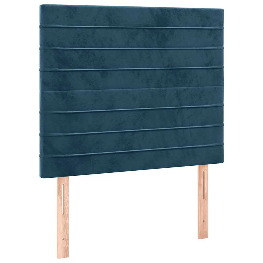 Sommier à lattes de lit avec matelas Bleu foncé 100x200 cm - 6