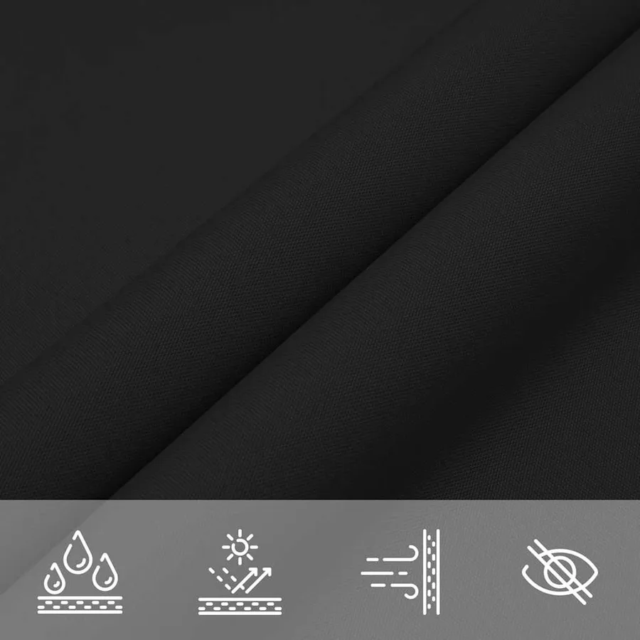 Voile de parasol tissu oxford triangulaire 5x5x6 m noir - 7
