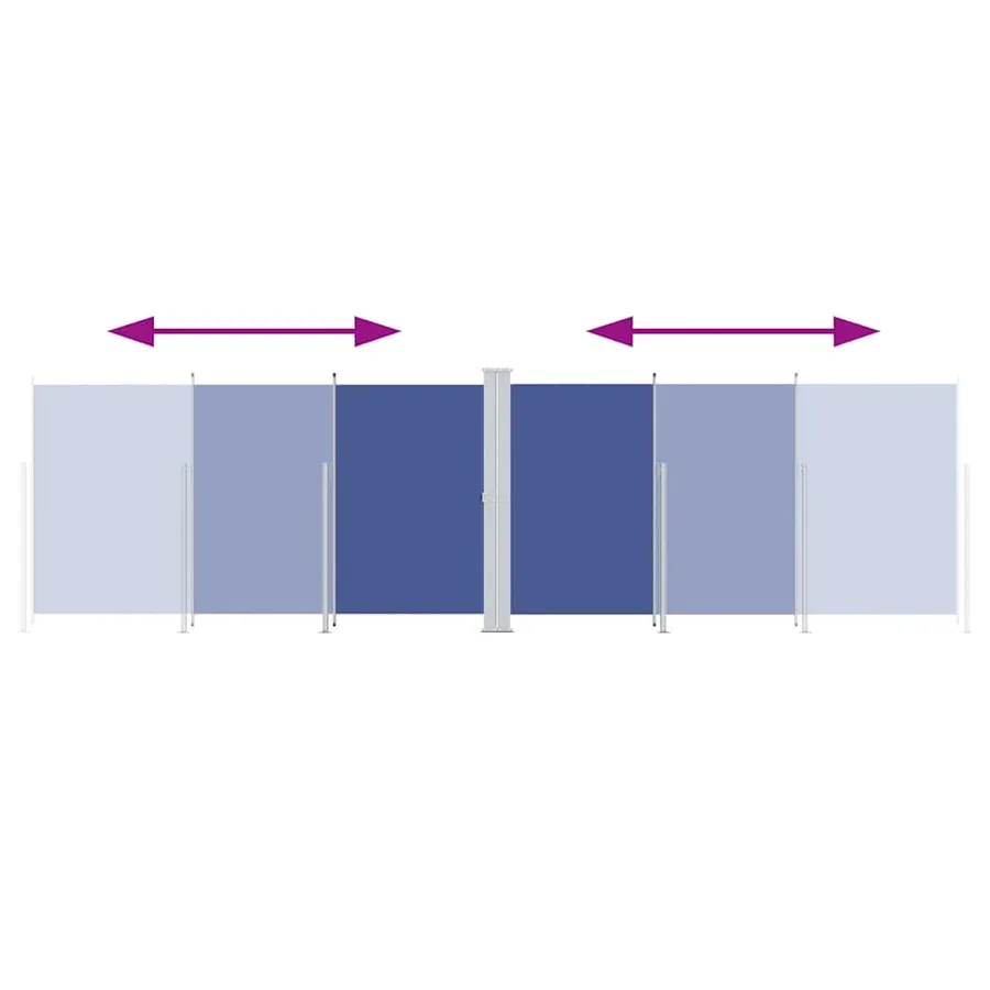 Auvent latéral rétractable Bleu 180x600 cm - 3