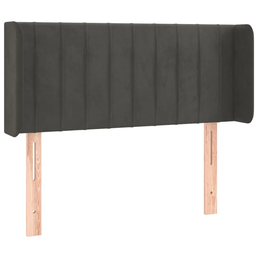 Tête de lit à LED Gris foncé 103x16x78/88 cm Velours - 3