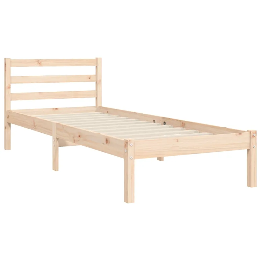 Cadre de lit sans matelas 100x200 cm bois massif - 9