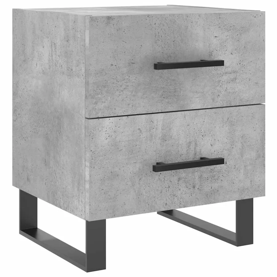 Tables de chevet 2pcs gris béton 40x35x47,5cm bois d’ingénierie - 5