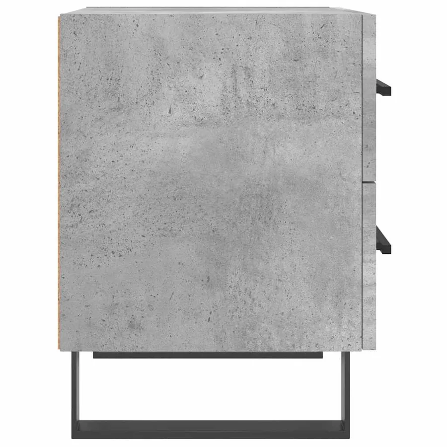 Tables de chevet 2pcs gris béton 40x35x47,5cm bois d’ingénierie - 8