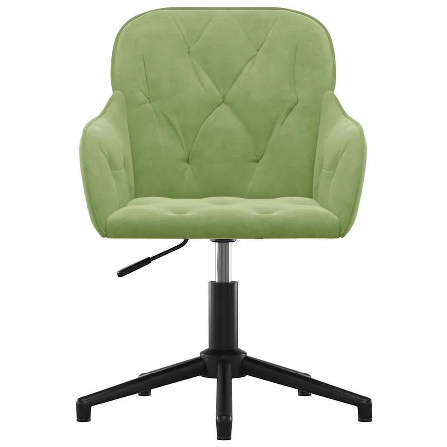 Chaises pivotantes à manger lot de 2 Vert clair Velours - 4