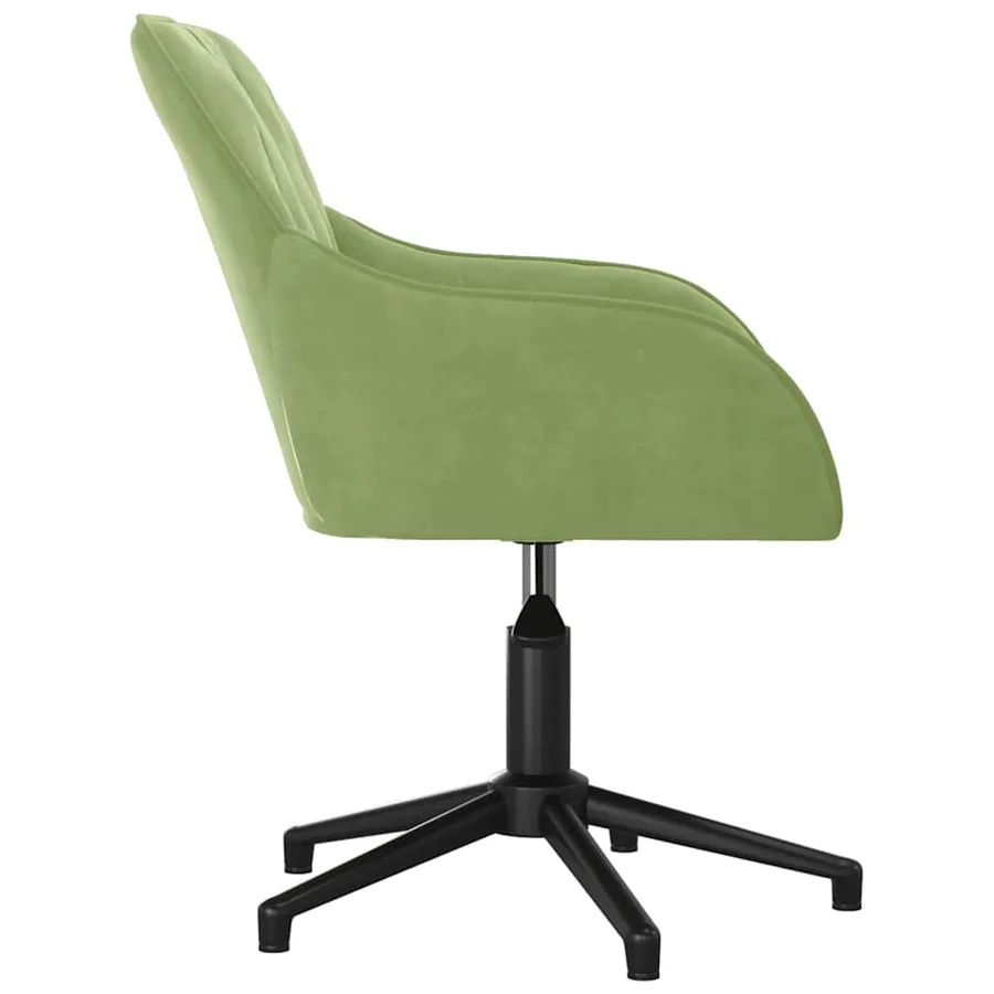 Chaises pivotantes à manger lot de 2 Vert clair Velours - 5