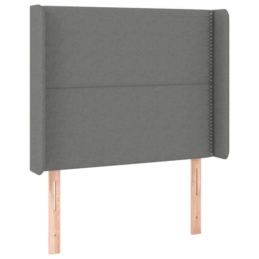 Tête de lit à LED Gris foncé 103x16x118/128 cm Tissu - 3
