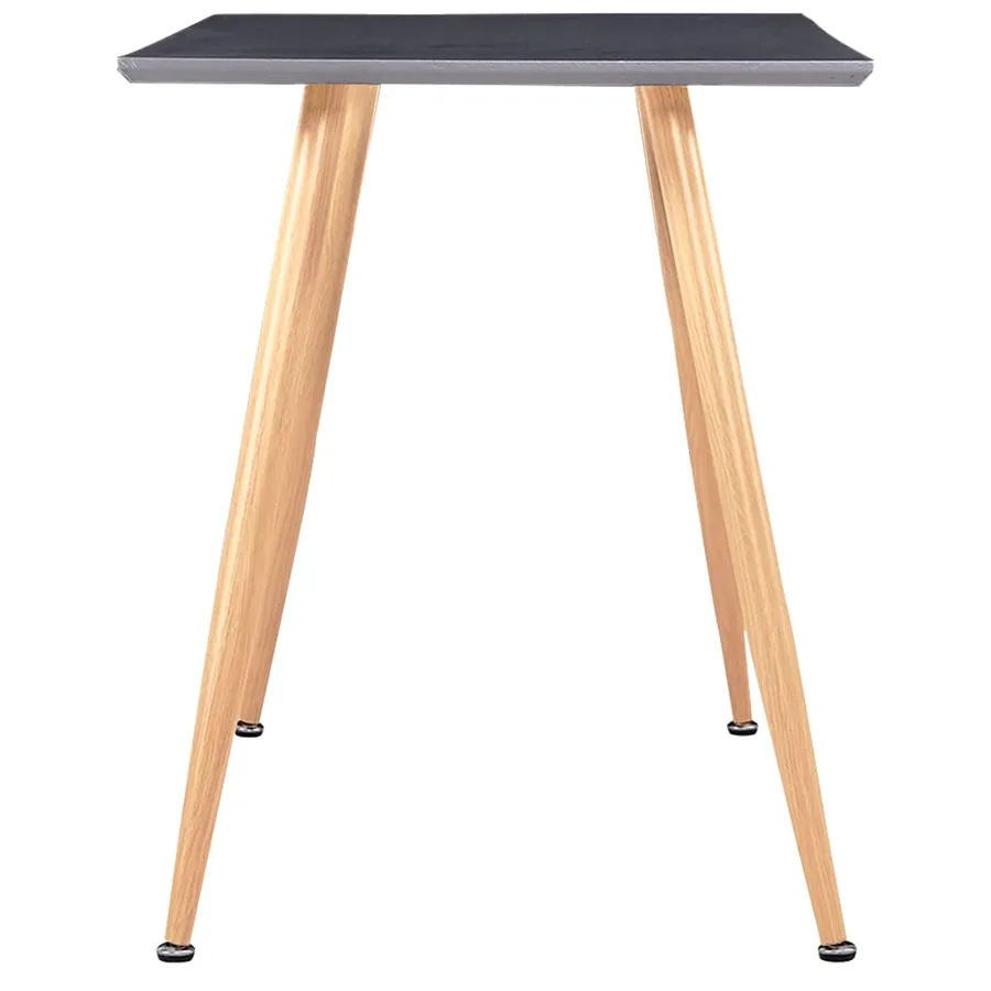 Table de salle à manger Gris et chêne 120x60x74 cm MDF - 3