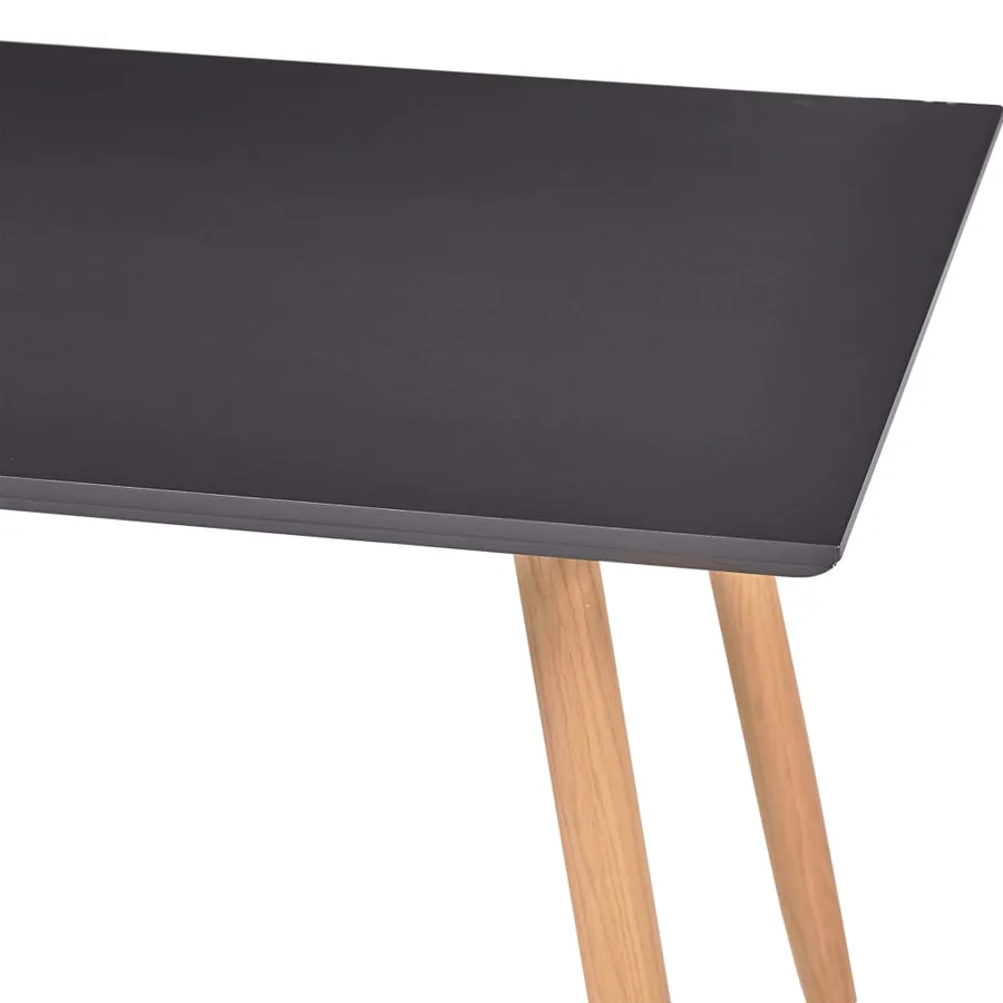 Table de salle à manger Gris et chêne 120x60x74 cm MDF - 5