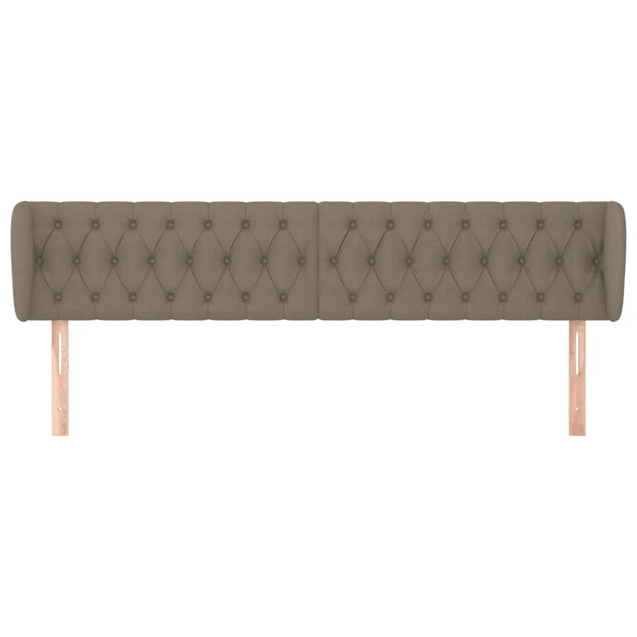 Tête de lit avec oreilles Taupe 203x23x78/88 cm Tissu - 3