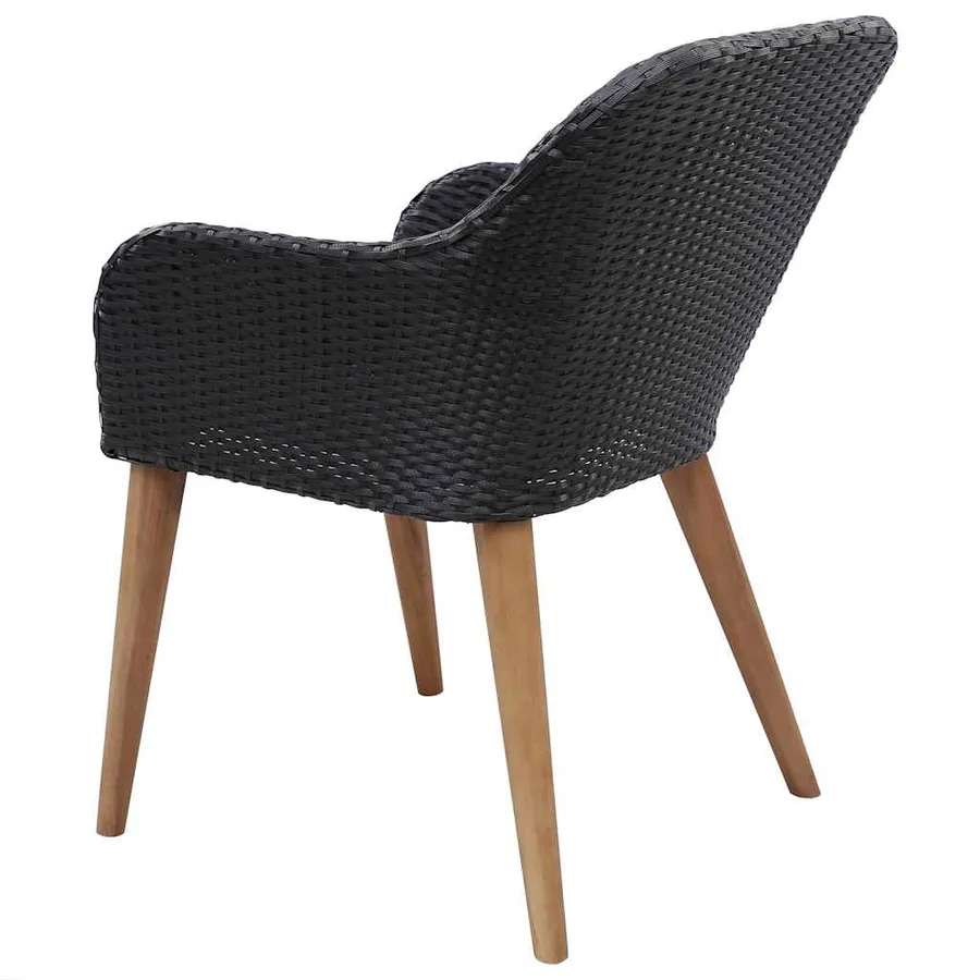 Ensemble à manger de jardin 3 pcs Noir - 14