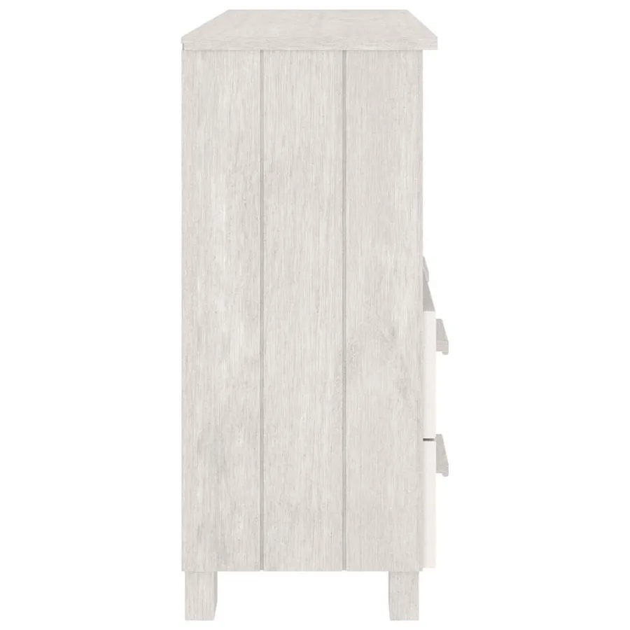 Buffet HAMAR Blanc 85x35x80 cm Bois massif de pin - 6