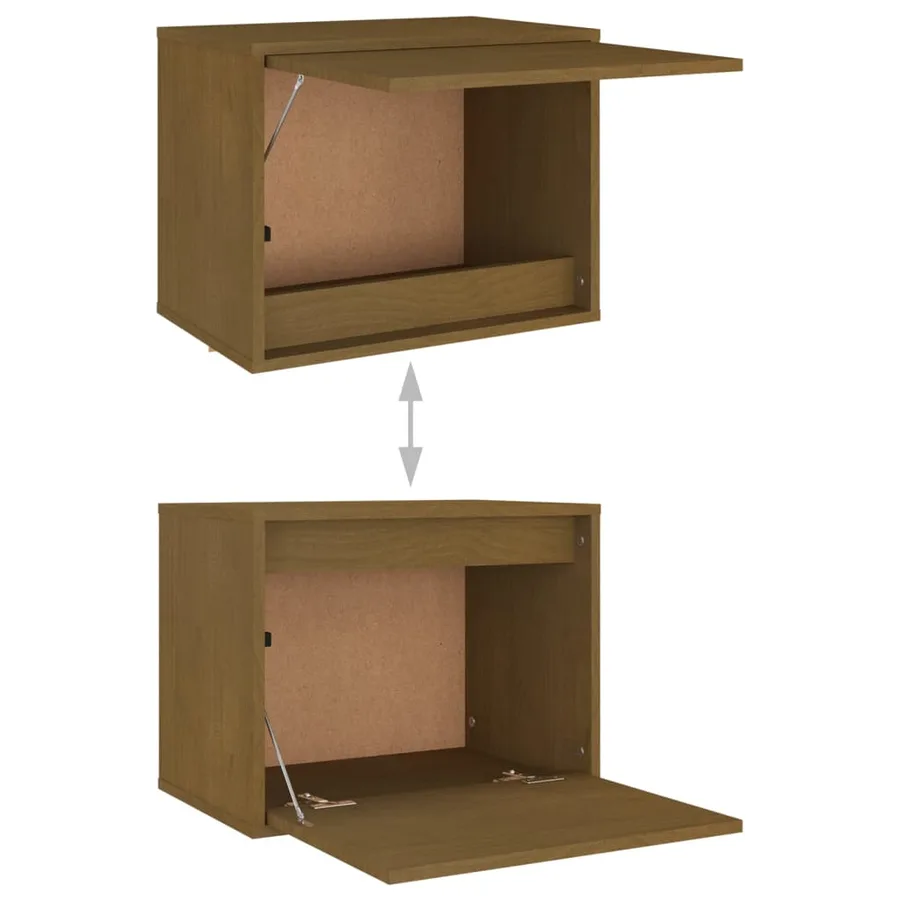 Meubles TV 4 pcs Marron miel Bois massif de pin - 6
