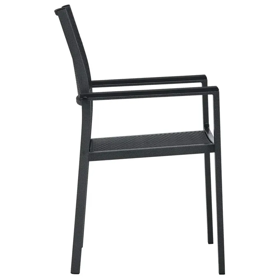 Ensemble à manger de jardin 9 pcs Noir - 5
