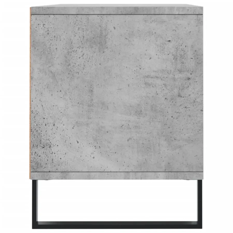 Meuble TV gris béton 100x34,5x44,5 cm bois d'ingénierie - 7