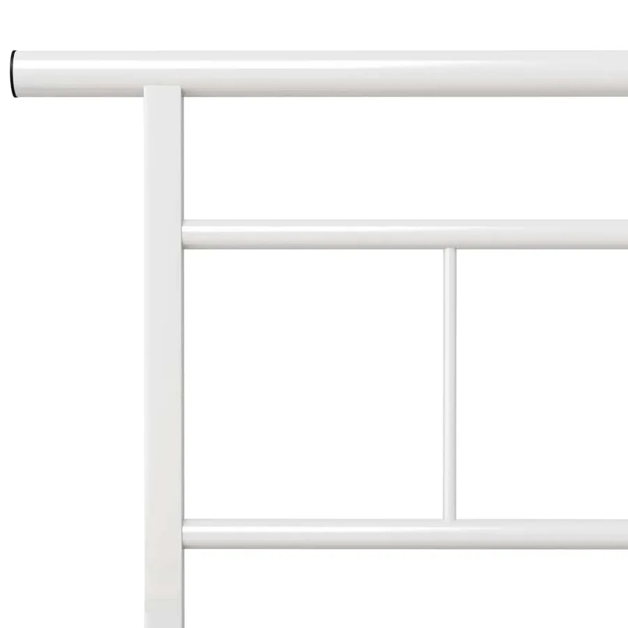 Cadre de lit sans matelas blanc métal 120x200 cm - 5