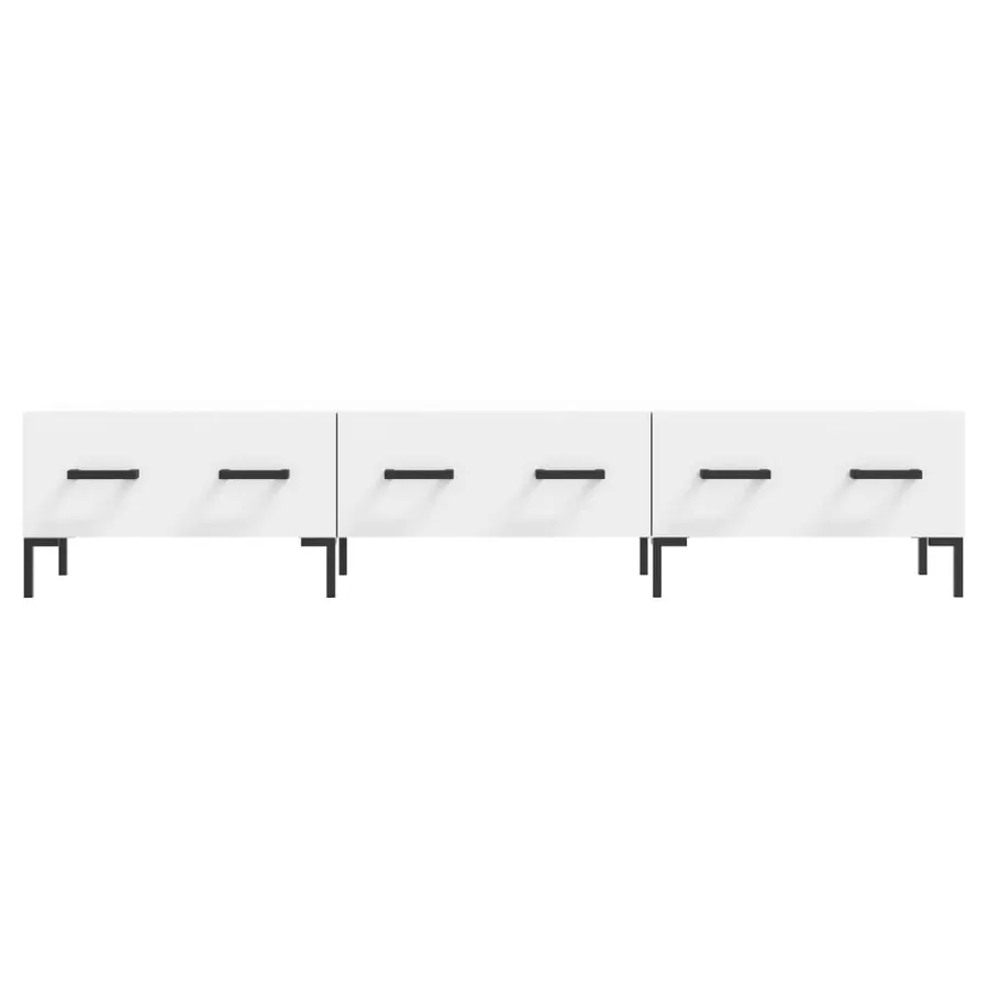 Meuble TV blanc 150x36x30 cm bois d'ingénierie - 5