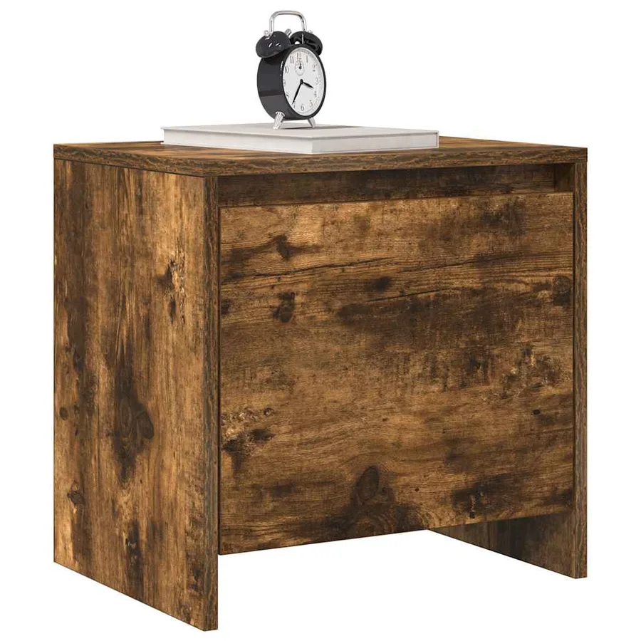 Tables de chevet 2 pcs chêne fumé 45x34x44,5 cm bois ingénierie - 4