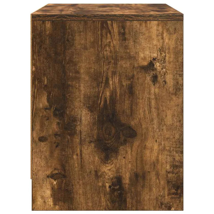 Tables de chevet 2 pcs chêne fumé 45x34x44,5 cm bois ingénierie - 8
