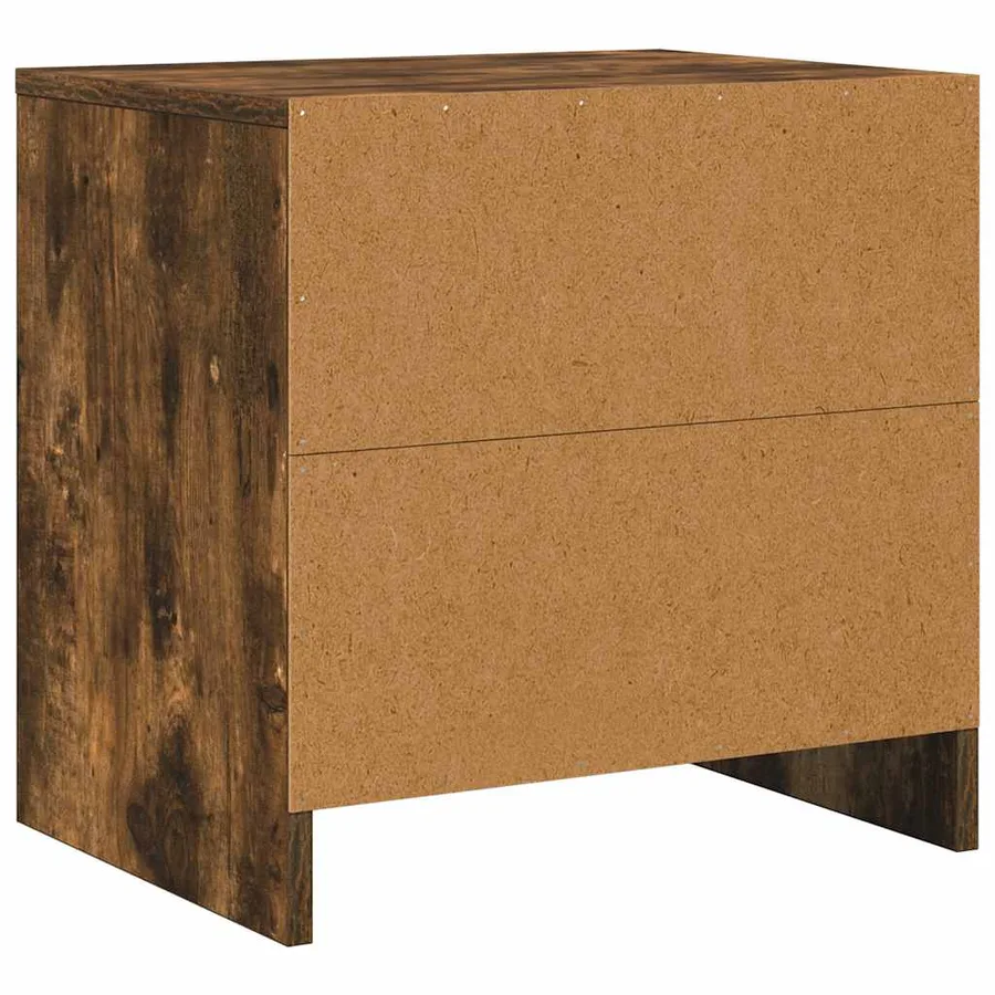 Tables de chevet 2 pcs chêne fumé 45x34x44,5 cm bois ingénierie - 9
