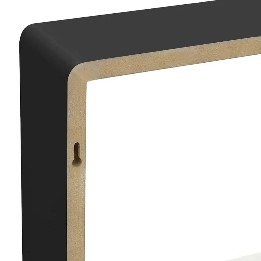 Étagères murales sous forme de cube 3 pcs Noir MDF - 9