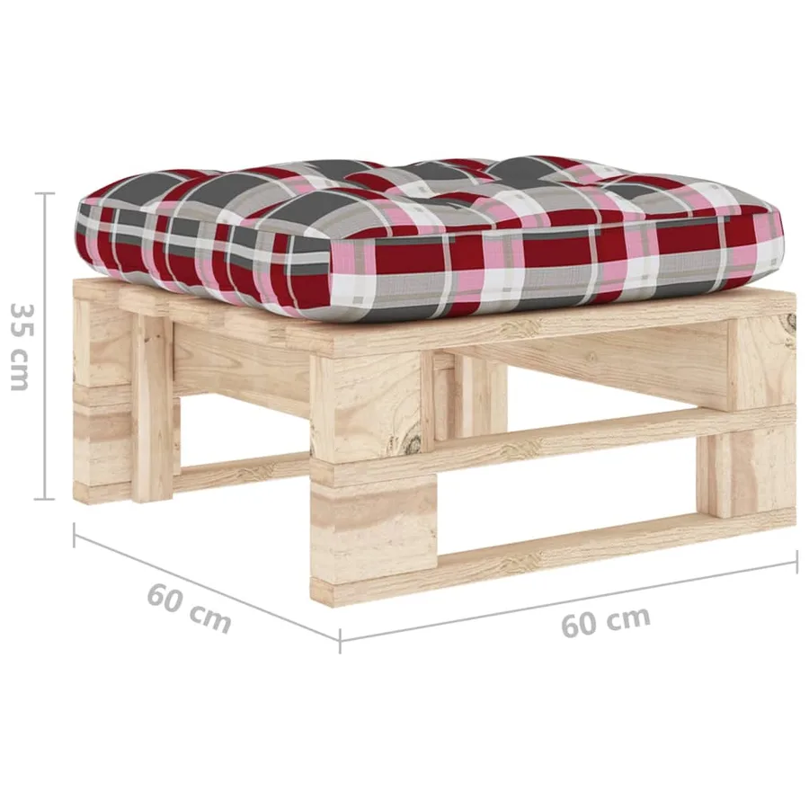 Pouf palette de jardin bois de pin imprégné - 5
