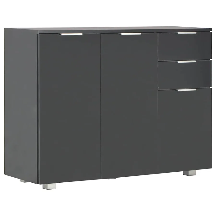 Buffet Noir brillant 107x35x80,5 cm - 2