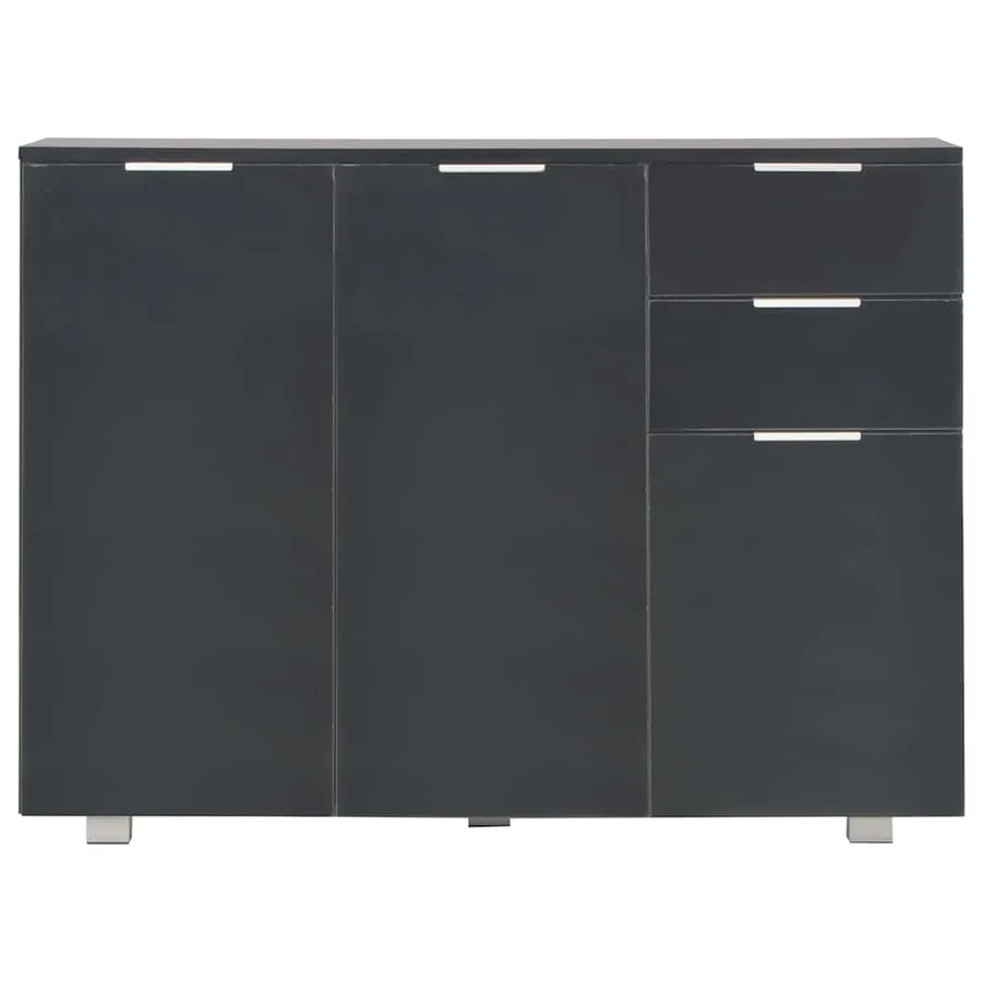 Buffet Noir brillant 107x35x80,5 cm - 3