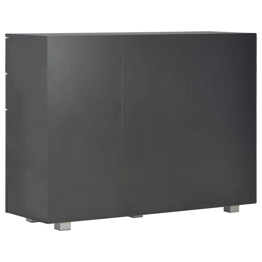 Buffet Noir brillant 107x35x80,5 cm - 5