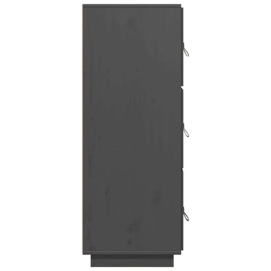 Buffet haut Gris 34x40x108,5 cm Bois massif de pin - 7