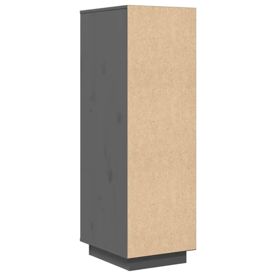 Buffet haut Gris 34x40x108,5 cm Bois massif de pin - 8