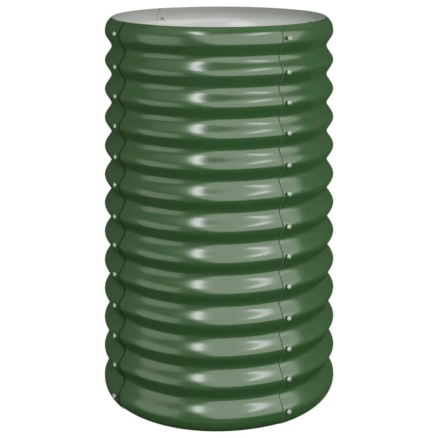 Jardinière de jardin Acier galvanisé 40x40x68 cm Vert - 2