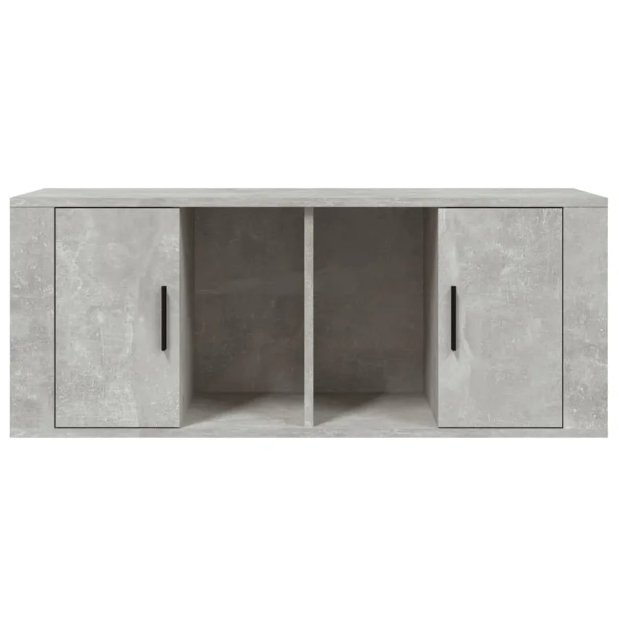 Meuble TV Gris béton 100x35x40 cm Bois d'ingénierie - 5