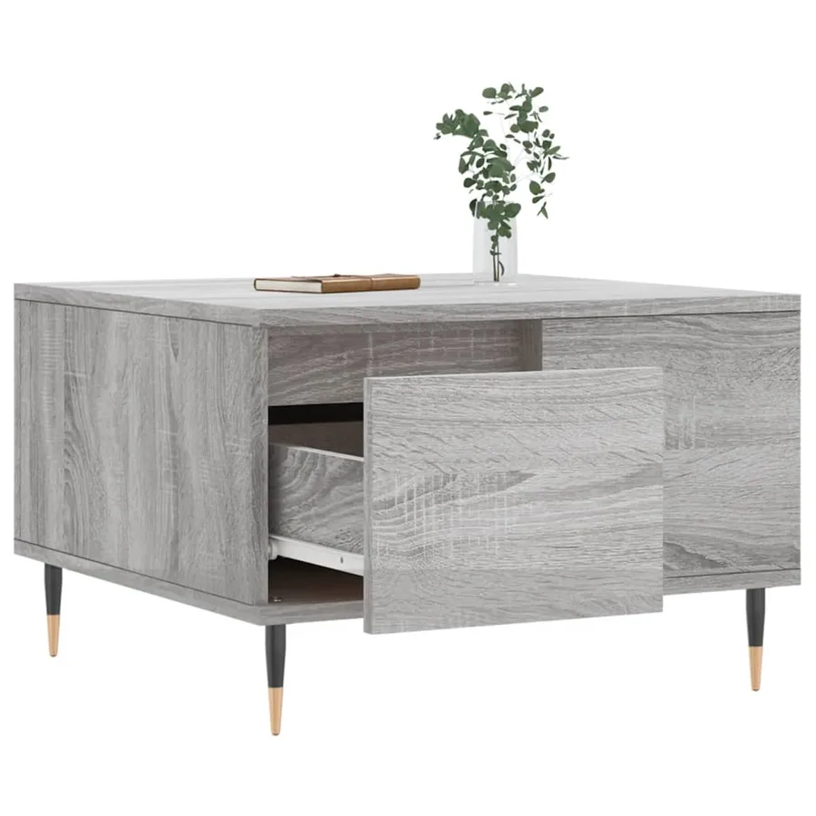 Table basse sonoma gris 55x55x36,5 cm bois d'ingénierie - 4