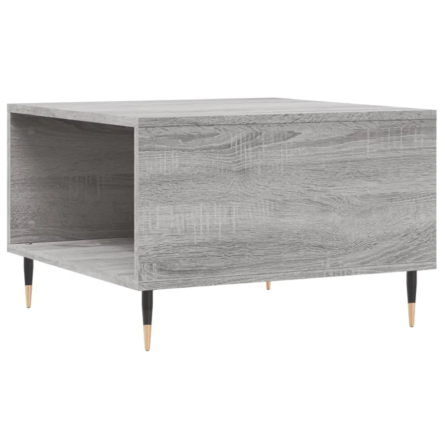Table basse sonoma gris 55x55x36,5 cm bois d'ingénierie - 8