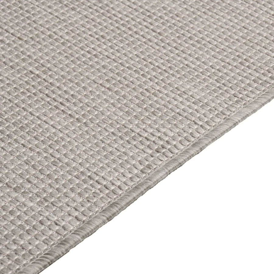 Tapis à tissage plat d'extérieur 140x200 cm gris clair - 4