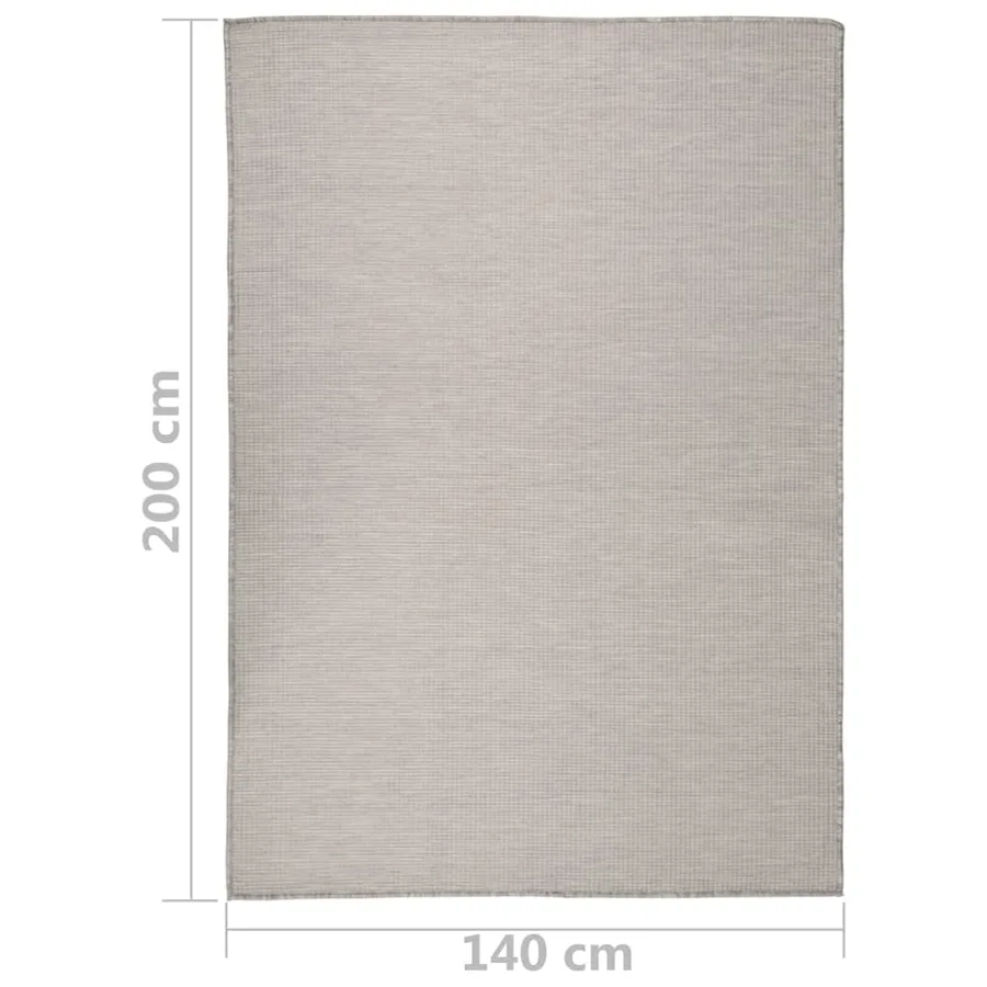 Tapis à tissage plat d'extérieur 140x200 cm gris clair - 6