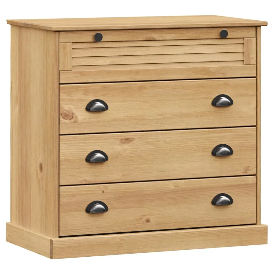 Buffet haut VIGO 80x40x176 cm bois massif de pin - 10