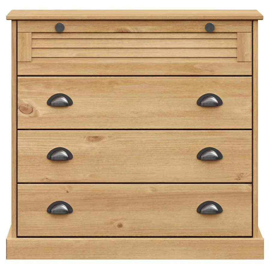 Buffet haut VIGO 80x40x176 cm bois massif de pin - 11