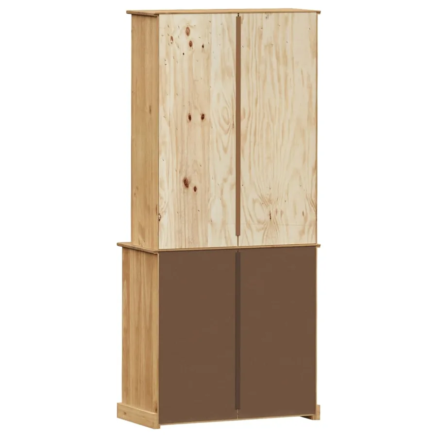 Buffet haut VIGO 80x40x176 cm bois massif de pin - 7
