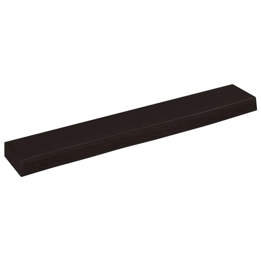 Étagère murale marron foncé 60x10x4 cm bois chêne massif traité - 2