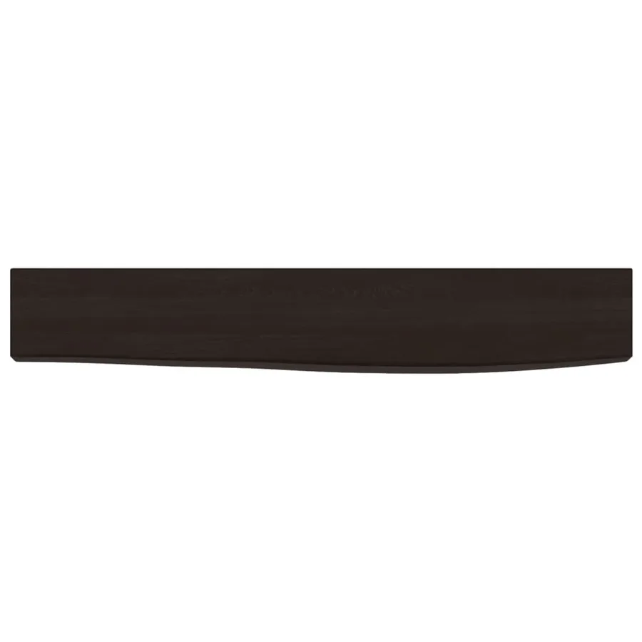 Étagère murale marron foncé 60x10x4 cm bois chêne massif traité - 4