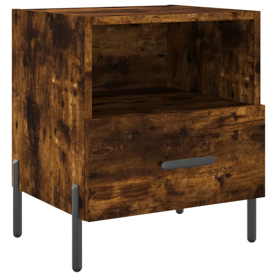Tables de chevet 2pcs chêne fumé 40x35x47,5cm bois d’ingénierie - 6
