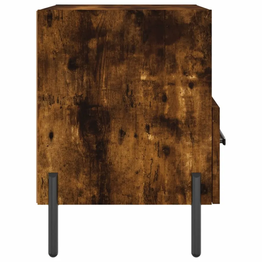 Tables de chevet 2pcs chêne fumé 40x35x47,5cm bois d’ingénierie - 8