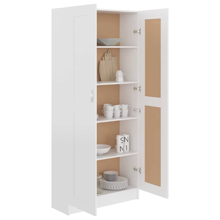Bibliothèque Blanc 82,5x30,5x185,5 cm Bois d'ingénierie - 7