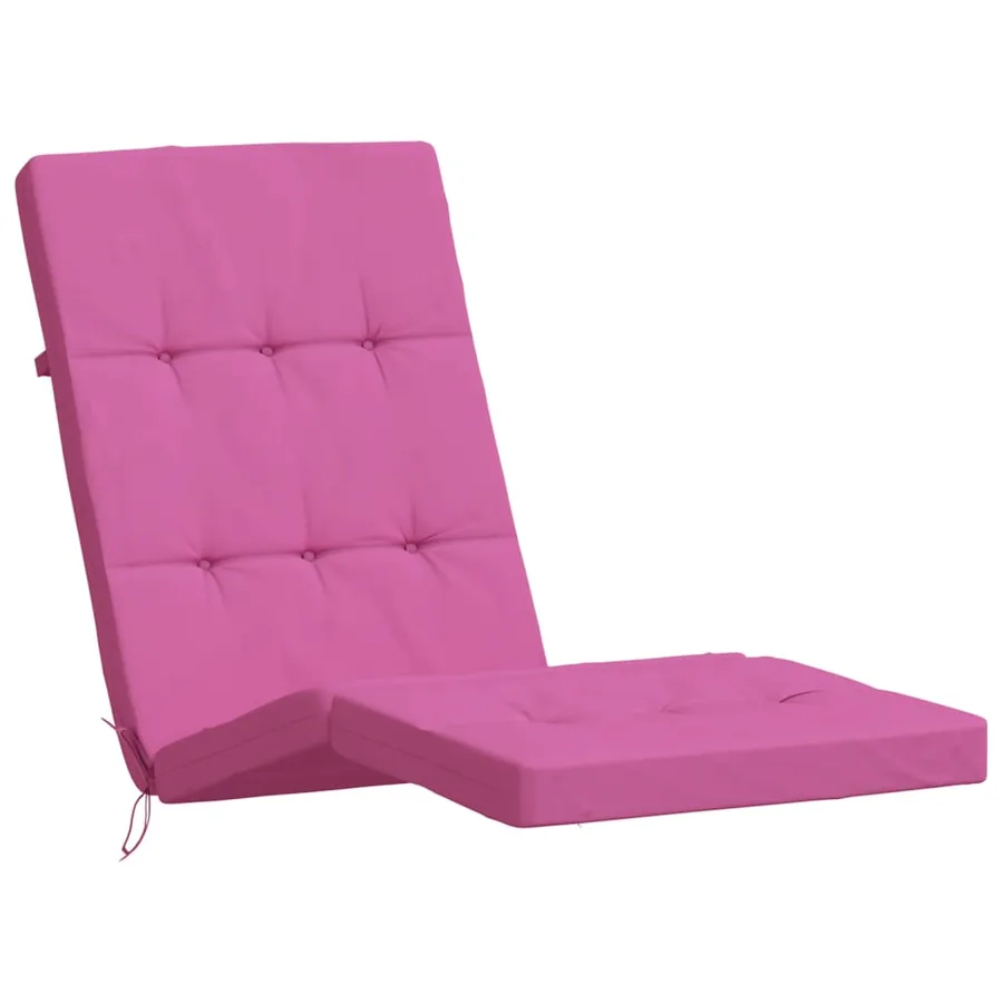 Coussins de chaise longue lot de 2 rose tissu oxford - 4